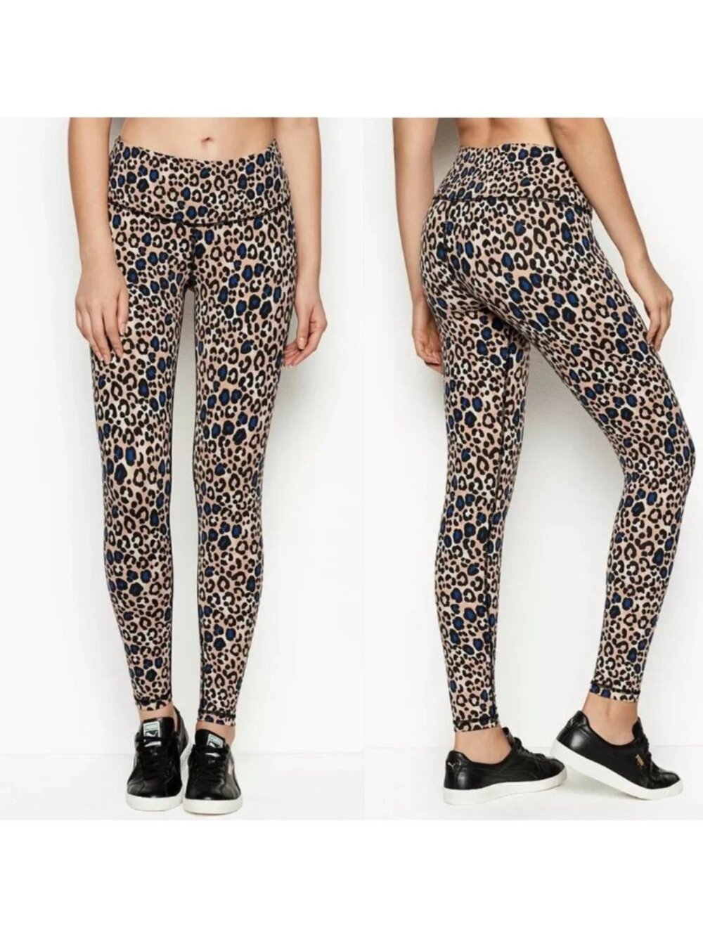 Victoria Secret Sport Leopard Print High-Rise Knockout Leggings Size Medium